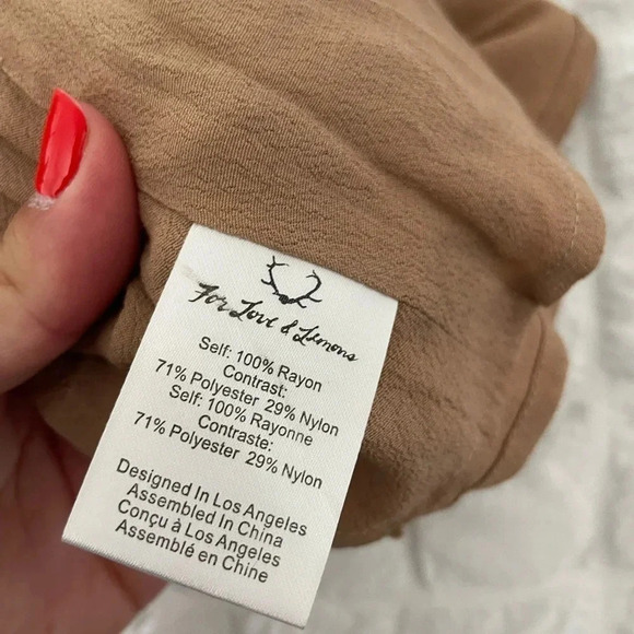 For Love & Lemons tan lace halter top - Picture 5 of 9